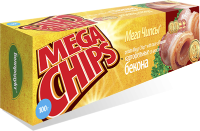 Чипсы "MEGA CHIPS" со вкусом бекона Ресторан "Сябры"